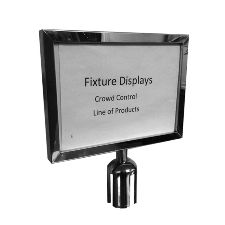 Fixturedisplays® Crowd Control Stanchion Queue Barrier Post Sign Holder